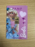 Pamp 1g Gold Bar Barbie Valentines Limited Edition 999.9 Fine Gold