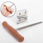 Durable Violin Peg Hole Reamer and Shaver Kit with Wooden Handle for 34 44