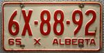 Alberta Canada License Plate Vintage License Plate 1965 Classic Car - Plate Canada