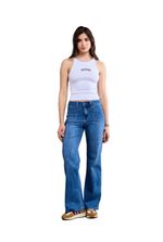 Toxik3 Women's Super Stretch Wide Leg Jeans - Mid Blue