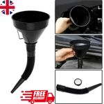 Large Flexible Spout Car Funnel Petrol Diesel Screen Wash Oil Fuel Extendable