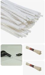100 PCS Cotton Pipe Cleaners Smoking Tobacco Cleaning Tool White Easy Use New  