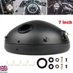 7Inch Motorcycle Headlight Housing Shell LED Headlamp Case Bucket Black Cover UK