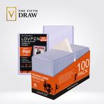 100  Toploaders + 100 Sleeves Rigid 3"x4" 35pt Trading Cards TCG Lovfen
