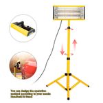 Infrared 2000W Paint Curing Lamp Adjustable Stand For Paint Dryer Heating Lamp
