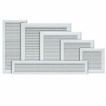 Air Vent Grille White Wall Ventilation Cover 300 x 300mm With Insect Grid (net)