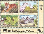 UN (NY) 1999 Endangered Animals/Wildlife/Tiger/Snake/Birds/Nature 4v blk (b7197)