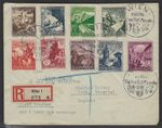 GERMANY SCOTT#B123-B131 COMPLETE SET ON 1939 COVER TO ENGLAND