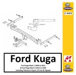 Towbar for Ford Kuga 2008 to 2020 Mark 1 & Mark 2 Flange Tow Bar