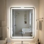 Bathroom LED Mirror With Demister Touch Sensor Illuminated Lights Anti-fog 12w