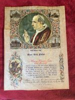 1950 Pope Pius XII Apostolic Blessing and Plenary Indulgence- Sealed By Vatican