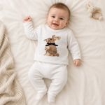 Rock A Bye Baby Girls Knitted 2 Piece Set 0-12M