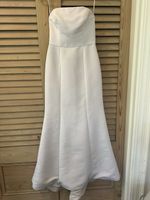 Amsale Champagne Ivory Bridesmaids Strapless Long Dress Gown- Size 6, EUC