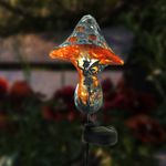 Solar Fairy Mushroom Light LED Garden Ornament Outdoor Decorative Statue