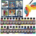 30ml Acrylic Paint for Fabric & Leather DIY Pigment Colors for Clothing