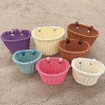 Rattan Bicycle Front Basket Handwoven Kids Adult Bike Handlebar Carrier Bags