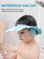 Baby Shower Hat Soft Kids Shampo Bath Caps Adjustable Hair Washing Ear Protector