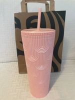 Brand New Starbucks Arches Pearl Pink Cold Cup 24oz - Same Day Dispatch