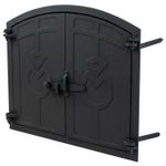 Woodside Cast Iron Outdoor Pizza/Fire Wood Oven Door, 48cm x 38cm