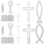 Sturdy Wooden Christening Cross and Fish Ornament for Decorative Home Display