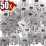50 X Metal Bobbins - Sewing Machine Metal Spool UNIVERSAL Fits Most Brands