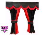 DUTCH STYLE TRUCK CURTAINS DOUBLE LINED BLACK  DAF VOLVO MERCEDES MAN SCANIA