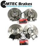 BMW M135i M140i M235i M240i FRONT REAR DRILLED BRAKE DISCS PADS WEAR SENSORS