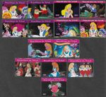 Alice in Wonderland stamps Cinema Animation 3 complete  sets fu/cto-Tchad