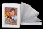 Leporello For 50 Photos 10X15 - White With Gold Edge - All Passepartouts Square