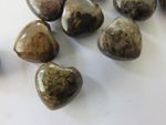 Bronzite Puffy Hearts Approx 10x10mm - 41 beads
