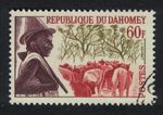 Cattle Peuhl Herd Boy 60f Dahomey 1963 CTO SG#181 MI#209 Sc#169