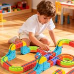 155PCS Magical Track Train USB Rechargeable Gravity-Defying 3D Stem Learning Toy