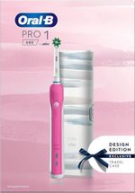 Oral-B PRO 1 680 Pink Design Edition Rechargeable Toothbrush + Travel Case