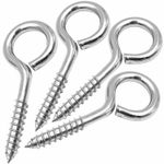 HEAVY DUTY SCREW EYE HOOKS STAINLESS STEEL 20MM - 150MM NO RUST WEATHER PROOF