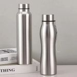 1000ml Stainless Steel Sports Water Bottle Metal Flask Gym Camping Drinkware