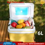 Small Cool Box 6L Insulated Hard Cooler Hot Cold Food Drink Picnic Lunch Camping