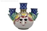 EXTREMELY RARE Bjorn Wiinblad Studio Denmark Women 3 Candle Holder / Vase