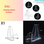 1pc Clear Acrylic Coin Display Stand Holders Small Easel Rack Trading Card uk