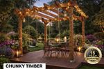 HEAVY DUTY WOODEN PERGOLA KIT , GARDEN PATIO (HEIGHT 2.1M , 2.4M ,2.7M ,3M )
