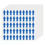 Small Arrow Sticker, 500 Pcs 1.6" x 0.8" Self-Adhesive Color Coding Sign, Blue