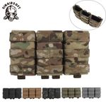 Tactical Triple 5.56 Magazine Pouch Open Top Insert MOLLE Rifle Vest Mag Holder