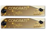 2 x Personalised Graduation Banners - Any Name, Age and Occasion Custom/Party