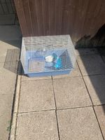 A hamster cage + accessories