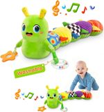 Baby Toys 0-12 Months Musical Caterpillar Sensory Toys Washable Teething Rattle