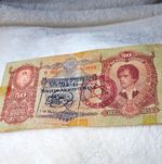 Hungary 50 Pengő Banknote 1932 Petőfi Sándor Magyar Nemzeti Bank Stamped