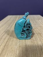 3.27" Old Chinese Turquoise Hand Carved Fish Lotus Snuff Bottle Collect Gift