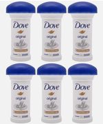 Dove Original Mushroom Deodorant Stick Moisturising Cream 50ml - 6 Pack