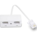 BT Phone Line Splitter RJ11 Male to Dual Female Sockets UK Telephone Adapter