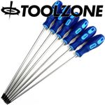 6pc Long Reach TORX Star SCREWDRIVER Set T10-T30. 6 pointed TORX Star Drive 10"