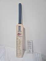 Authentic ECB signed cricket bat commemorating the 2014 England IT20 Series.